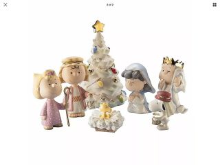 Lenox Peanuts The Christmas Pageant Nativity Scene 7 Piece Set 2