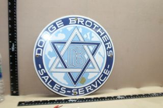 Vintage Dodge Brothers Sales Dealer Service Porcelain Metal Sign Gas Oil