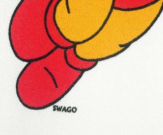 NOS Vintage 1990s Raglan Sweatshirt MIGHTY MOUSE classic TV cartoon terry toons 3