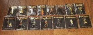 Star Wars Episode 1,  2 Pin Set Of 15 Vintage In Movie Theater Limited Fs Fr Japan