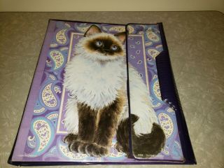 Vintage Mead Trapper Keeper Sophisticats Three Ring Binder Himalayan Cat Kitten