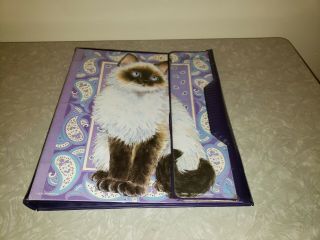 Vintage Mead Trapper Keeper Sophisticats Three Ring Binder Himalayan Cat Kitten 2