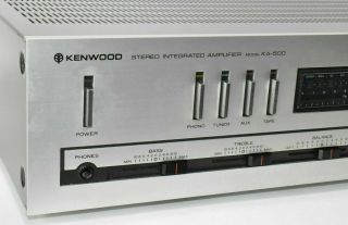 Vintage Kenwood Model KA - 500 Stereo Integrated Amplifier 3