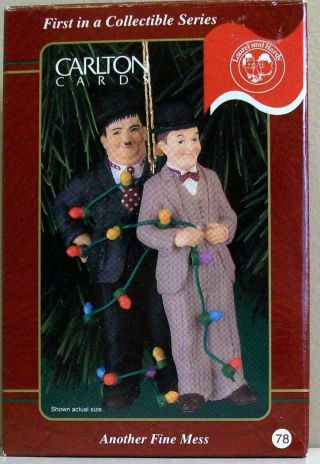 Carlton Cards Ornament Stan Laurel & Oliver Hardy Another Fine Mess 1st Series