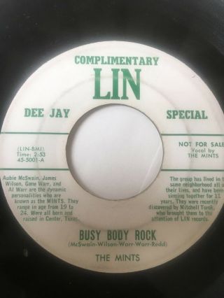 Rockabilly Doo - Wop Promo 45/ Mints " Busy Body Rock " Hear
