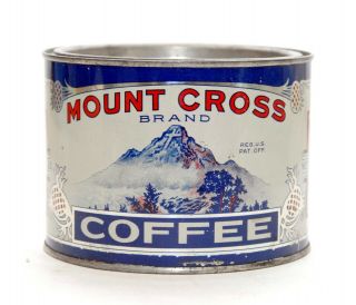 Near Mount Cross Coffee 1lb.  Coffee Tin,  Denver,  Colorado