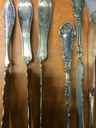 40 Pc ANTIQUE Silverplated Twisted Butter Knifes CRAFT USE or RESALE 3