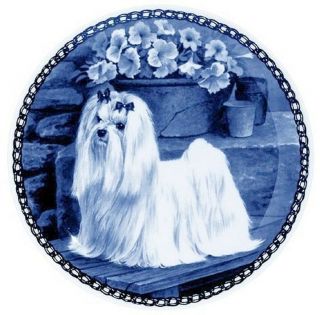 Maltese: Danish Blue Porcelain Plate 7306