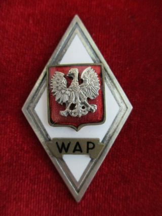 Poland Polish Prl Rrr Military Academy Graduation Badge Wap Order Medal Wwii