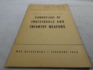 Wwii Us Army February 1944 Camouflage Of Individuals And Infantry Weapons
