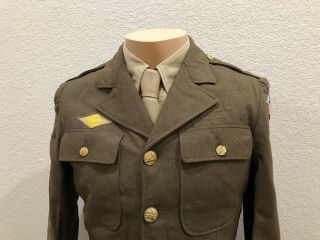 Pristine WW2 US Army 76th Infantry Division Uniform Coat Jacket Tunic ETO Sz 36 3