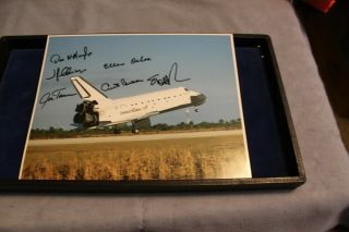 Nasa Space Shuttle Discovery Sts 66 Litho - Hand Signed By Entire Astronaut Crew