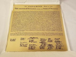 Vintage Declaration Of Independence Engraved