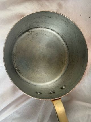 Vintage Lined Copper Pot Sauce Pan Made in Italy Easily Holds 1 1/2 Qts 2
