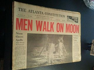 Men Walk On Moon July 21 1969 The Atlanta Constitution