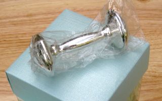 • Empire Silver - Sterling Silver Baby Dumbbell Rattle