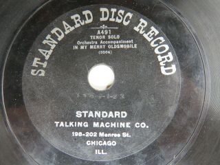 Billy Murray - Standard Disc Record A491 - In My Merry Oldsmobile
