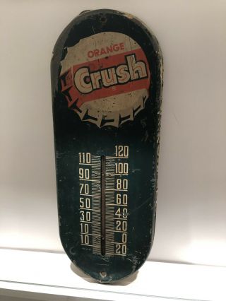 Orange Crush Thermometer Sign Circa 1950s 3