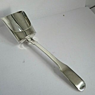 Georgian Silver Tea Caddy Spoon Shovel Hm London 1820 By W E Weight 31.  6 Grams