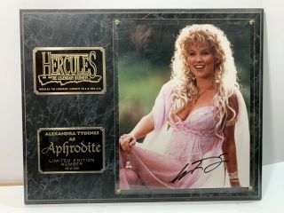 Alexandra Tydings (xena Warrior Princess) Hercules Signed Autographed Plaque Le