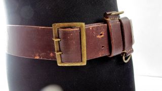 Wwii Ww2 Vintage Military German Officer Leather Belt