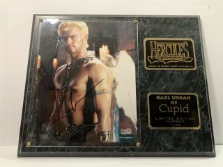 Karl Urban (xena Warrior Princess) Hercules Cupid Signed Autographed Plaque Le