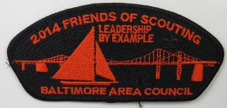 2014 Friends Of Scouting Baltimore Area Council Csp Blk Bdr.  [c - 1956]