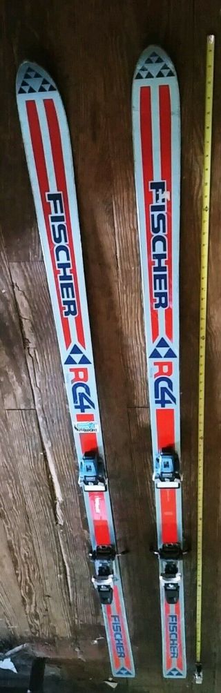 Vintage Fischer Rc4 World Cup Racing Skis 195cm - With Tyrolia 280 Bindings