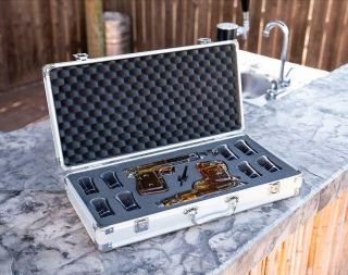 Gift For Gun Lovers Unique Whiskey Decanter And Glass Set - Gun Decanters For