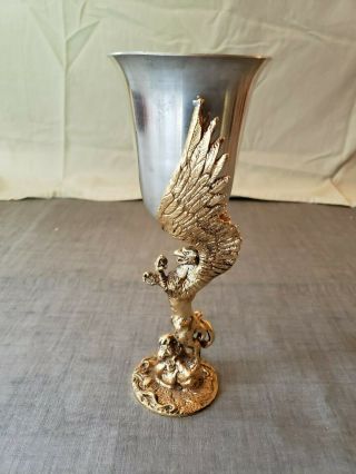 1990 K.  Dopita Studios Limited Art The Griffin Goblet 216/300 Gold Plated