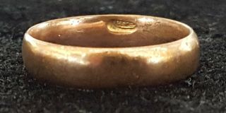 9 Carat Gold Vintage Art Deco Antique Plain Band Ring - Size P 1/2
