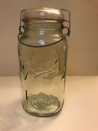 Large 2 Gallon Ball Ideal Eagle Mason Canning Jar Glass With Lid Wire Insulator
