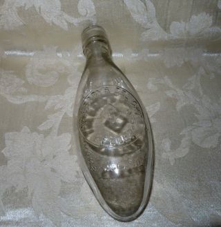 Antique Glass Baby Bottle Embossed The " Baby 