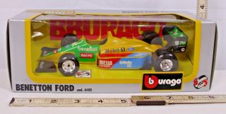 Bburago Formula 1 Benetton Ford Race Car Die Cast Toy Boxed Sharp