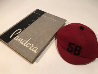 The University Of Georgia Bulldogs 1955 Pandora Yearbook W/uga Freshman Cap 1956