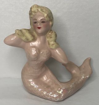Florence Ceramics Merrymaid Blonde Betty Mermaid Figurine Vintage