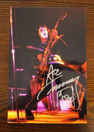 Kiss Ace Frehley Signed Vintage Concert Photo (8 X 12 ")