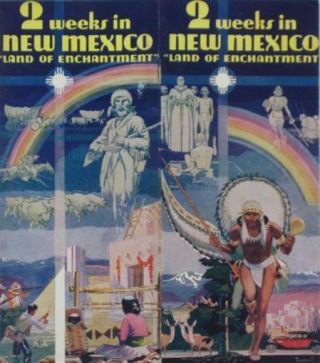 1938 Illustrated Book Mexico Land Of Enchantment Willard Harold Andrews Art