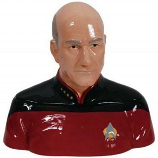 Star Trek: The Next Generation Captain Picard Bust Ceramic Cookie Jar