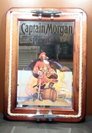 Vintage Captain Morgan Spiced Rum Bar Mirror