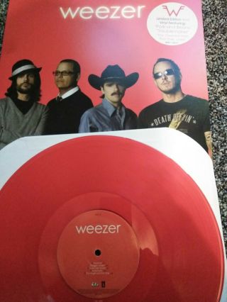 Weezer Red Album 2008 Interscope Records Limited Edition Red Vinyl Lp W/sticker