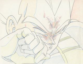 Dragon Ball Z Anime Cel Drawing Ssj Vegeta Animation Production Art Dbz