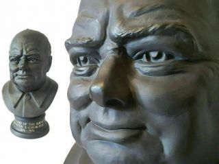 Royal Doulton Winston Churchill 1874 - 1974 Centenary Limited Ed Black Basalt Bust