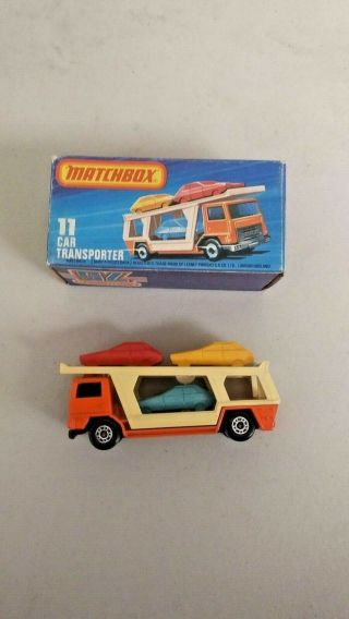 Wy0275 Matchbox Die Cast Vehicle Superfast 11 Car Transporter Made
