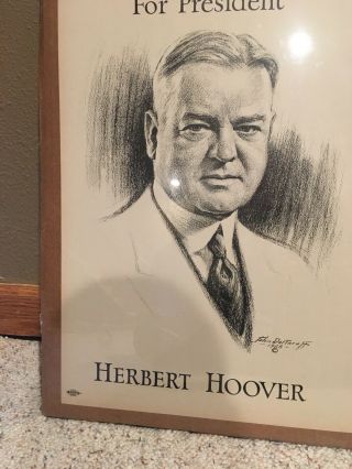 1928 Herbert Hoover Charles Curtis Presidential Campaign Poster 24 