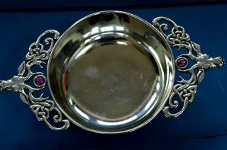 20th Century White Metal / Silver Plated Scottish Quaich/drinking Bowl,  C1970