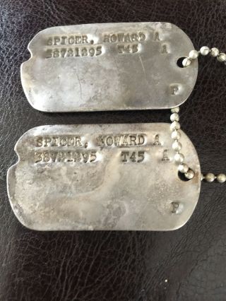 Wwii Dog Tags Us Ww2 Dog Tags T45 With Beaded Chain