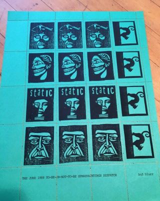 Buz Blurr Mail Art Stamps 1988 To - Be - Or - Not - To - Be Spraypaintings Dispatch