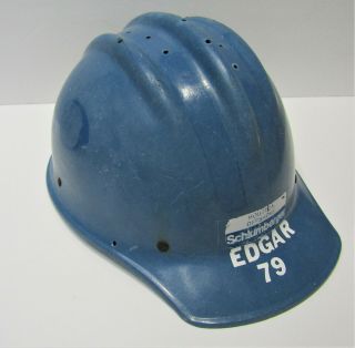 Vtg Blue Bullard 502 Fiberglass Hard Boiled Hard Hat Ironworker