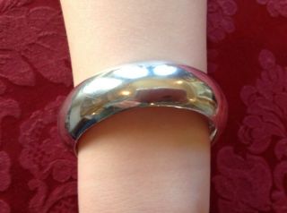 Vintage Taxco Mexico Sterling Silver 925 Chunky Heavy Bangle Cuff Bracelet 90.  1g